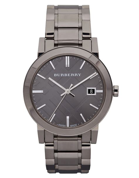 burberry men's gunmetal watch|burberry gunmetal dial.